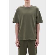 Les Benjamins Pamuklu Oversize Bisiklet Yaka T Shirt Erkek T Shirt B23FWCLAMUTS - Yeşil