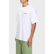 Les Benjamins Sırt Baskılı Pamuklu Relaxed Fit Bisiklet Yaka T Shirt Erkek T Shirt LB25FWTURMUTS - Beyaz - 2XS