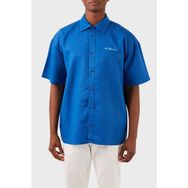 Les Benjamins Tensel Relaxed Fit Kısa Kollu Gömlek Erkek Gömlek LB24SSKISMUSH - XS - Mavi