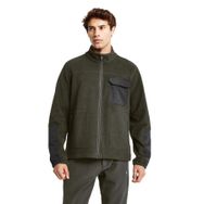 LESCON Erkek Fermuarlı Sweatshirt, Asker Yeşili, L Beden