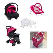 Lets Go Baby 5 Parça Sepet Beşik + Bebek Arabası + Ana Kucağı + Puset + Yağmurluk