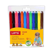 Lets L-7012 12 Renk Jumbo Keçeli Kalem