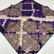Levidor 20834 Mor Vintage Desen Tivil İpek Eşarp