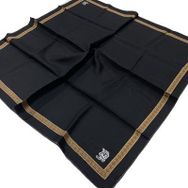 Levidor 25663 Siyah-Gold Tivil İpek Eşarp