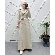 Levidor FW2357029 Bej Yakası Seyyar Kürklü Kaban
