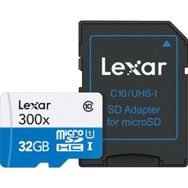 Lexar 32 GB Class 10 MicroSDHC + SD Adaptör Hafıza Kartı