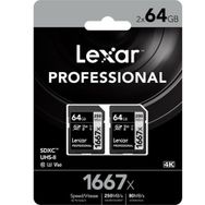 Lexar 64 GB 1667X U3 V60 4K SD 2 li Hafıza Kartı
