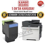 Lexmark CX310-CX410-CX510-80C8SY0 Mavi Muadil Toner 2K