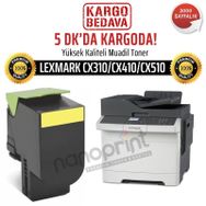 Lexmark CX310-CX410-CX510-80C8SY0 Sarı Muadil Toner 2K