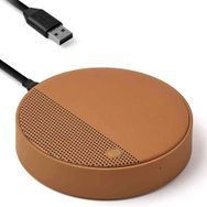 Lexon Oslo Energy + Kablosuz Şarj Cihazı ve Kahverengi Bluetooth Hoparlör