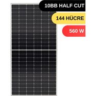 Lexron 560W 10BB Mono Kristal Half-Cut Multi Busbar Güneş Panel