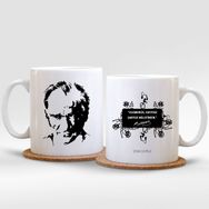 Leydi Collection Atatürk 007 Beyaz Kupa
