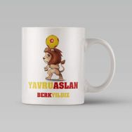 Leydi Collection Yavru Aslan Tasarımlı 2 Beyaz Kupa