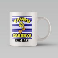 Leydi Collection Yavru Kanarya Tasarımlı 1 Beyaz Kupa Bardak