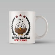 Leydi Collection Yavru Kartal Tasarımlı 3 Beyaz Kupa