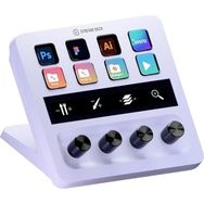 Lidyahan Store Stream Deck + White, Ses Mikseri, Canlı Üretim ve Stüdyo Denetleyicisi, Içerik Oluşturucular, Akış, Oyun Için, Özelleştirilebilir Dokunmatik Çubuk, Döner Regülatör ve LCD Tuşları, Mac ve Pc