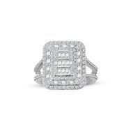 Lilarote 1.50 Ct Baget Pırlanta Modern Tasarım Yüzük