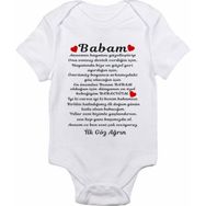 Limon Body 0 3 Ay Beyaz Babaya Doğum Günün Hediyesi Sade Tasarım Bebek Zıbın