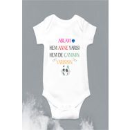 Limon Çocuk Unisex Ablam Hem Anne Yarısı Hem de Canımın Yarısısın Baskılı Bebek Zıbın