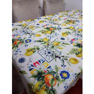 Limon Portakal Desenli 3D Dikdörtgen Masa Örtüsü (160x200)