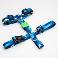 Lindo Dogs Blue Dream H Tipi Mavi Yeşil Small Köpek Göğüs Tasması