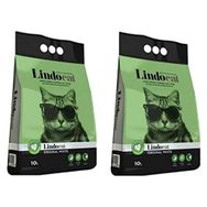 LindoCat 2x10 lt Parfümsüz Yavru Kedi İçin Topaklanan İnce Taneli Kedi Kumu