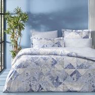 Linens Elation Pamuk Saten Mavi 200x220 cm Çift Kişilik Nevresim Takımı