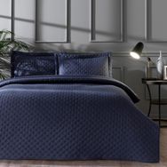 Linens Gardenia Lacivert Çift Kişilik Yatak Örtüsü