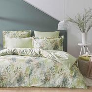 Linens Wisteria Pamuk Saten Yeşil Çift Kişilik Nevresim Takımı