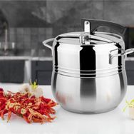 Lines K.701509 Premium Silver Metal Kulp 6 l Çelik Düdüklü Tencere