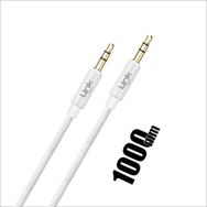 Link Tech A577 Beyaz Örgülü 3.5 mm Jack Aux Kablo