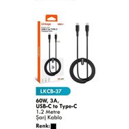 Linkage LKCB-37 60W 3A USB-C to Type-C 1.2 mt Şarj Kablo