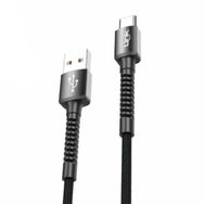 Linktech 3A 1 mt K551 Micro USB Metal Başlı Data Şarj Kablosu