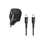 Linktech G826 Supper Silicon Tech Siyah 25W PD USB-C Şarj Aleti