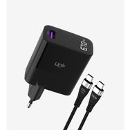 Linktech G860 Premium USB-ADAN Tip-C 67W Süper SI Kablolu Adaptör ve Şarj Aleti