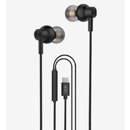 Linktech H72 Mikrofonlu Yüksek Baslı Siyah Kulak İçi Type-C Kablolu Kulaklık