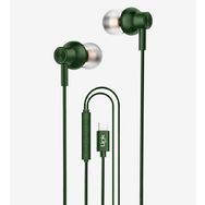 Linktech H72 Mikrofonlu Yüksek Baslı Yeşil Kulak İçi Type-C Kablolu Kulaklık