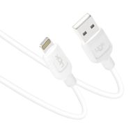 Linktech K449 1 mt 2.4A Beyaz Strong Lightning USB Data Şarj Kablosu