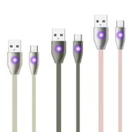 Linktech K484 Micro Usb Yassı Işıklı 1.2 mt Şarj ve Data Kablosu