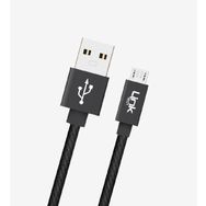 Linktech K542 Safe Fast 30 cm Örgülü Metal Başlı Mavi Micro USB Powerbank Şarj Kablosu
