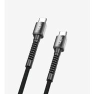 Linktech K598 Safe Fast 1 mt 3 A Örgülü PD USB-C Type-C Beyaz Şarj Kablosu