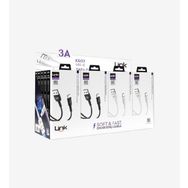 Linktech K602 Safe Fast 1 mt 3 A 100'lü Paket Type-C USB Şarj Kablosu