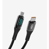 LinkTech K680 PD Display 100 cm 100W Type-C Zink Başlı Siyah iPhone Şarj Kablosu
