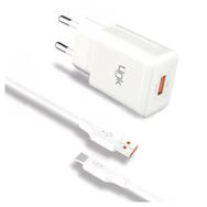 Linktech S661 Premium 12W Beyaz 2.4A QC3.0 Micro USB Otomatik Akıllı Şarj Aleti