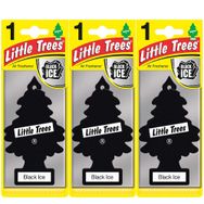 Little Trees 3'lü Siyah Buz Oto Kokusu