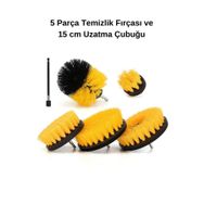 Livx Hygiene Matkap Ucuna Takılan Profesyonel Temizlik Fırçası 5 Parça ve 15 cm Uzatma Çubuğu