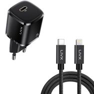 LivX Rapid 20W USB-C Mini PD Hızlı Şarj Cihazı Güç Adaptörü ve 3 m iPhone Hızlı Şarj Kablosu