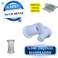Liz Plastik 10 cm Beyaz 4 Adet Mobilya Ayağı