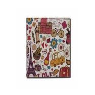 Liz Suni Deri Desen Baskılı 14x20 Kareli Defter