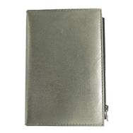 Lizy Aynalı Fermuarlı Gold 120 Yaprak 14x20 cm Çizgili Defter